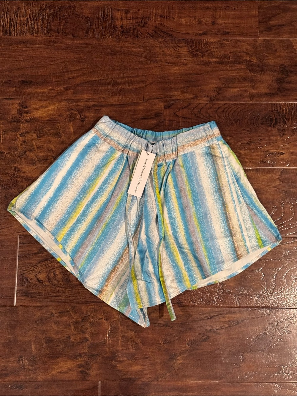 NWT The Drop Striped Drawstring Shorts Size XXS